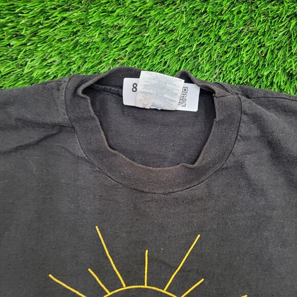 Vintage 90s Hanes Shirt Womens XL 22x26 Faded Black Slogan - Picture 9 of 12